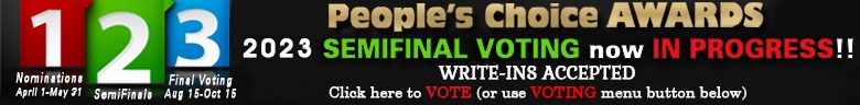 banner for the 2023 people's choice now in progress!